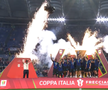 Sărbătoarea lui Inter la câștigarea Cupei Italiei/ foto: captură Youtube