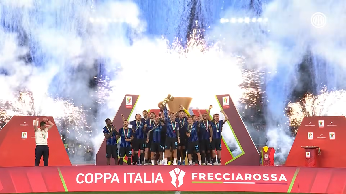 Sărbătoarea lui Inter la câștigarea Cupei Italiei