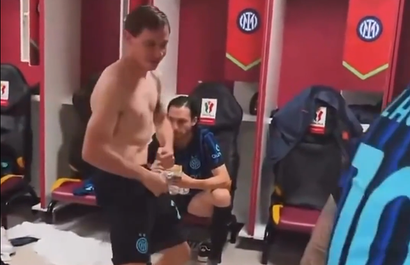 Dans „sexy” în vestiarul lui Inter după eventul reușit de Cristi Chivu » Imaginile cu Barella au devenit virale