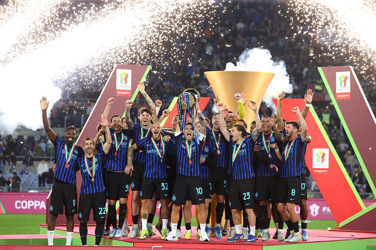 Sărbătoarea lui Inter la câștigarea Cupei Italiei