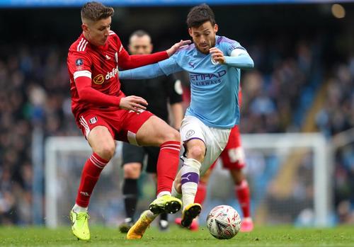 David Silva, în albastru, la Manchester City, foto: Guliver/gettyimages
