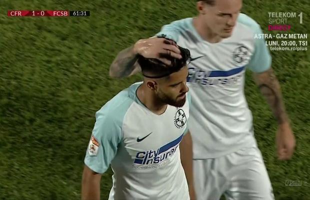 CFR CLUJ - FCSB. FOTO Vintilă l-a scos pe Ionuț Vînă după doar 31 de minute, iar jucătorul nu s-a putut abține în momentul înlocuirii: camerele TV au surprins tot