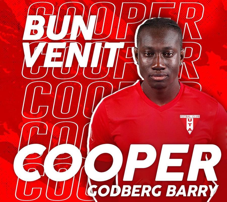 Godberg Cooper a semnat cu UTA // sursă foto: Facebook @ UTA Arad Primul transfer oficial pentru Mircea Rednic în această vară: „Club plin de istorie și pasiune”