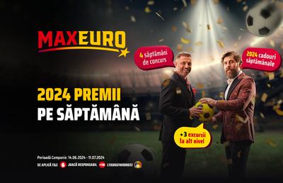 Toată lumea pe Maxbet.ro! A început MAXEURO, cu 2024 premii săptămânale și surprize la alt nivel