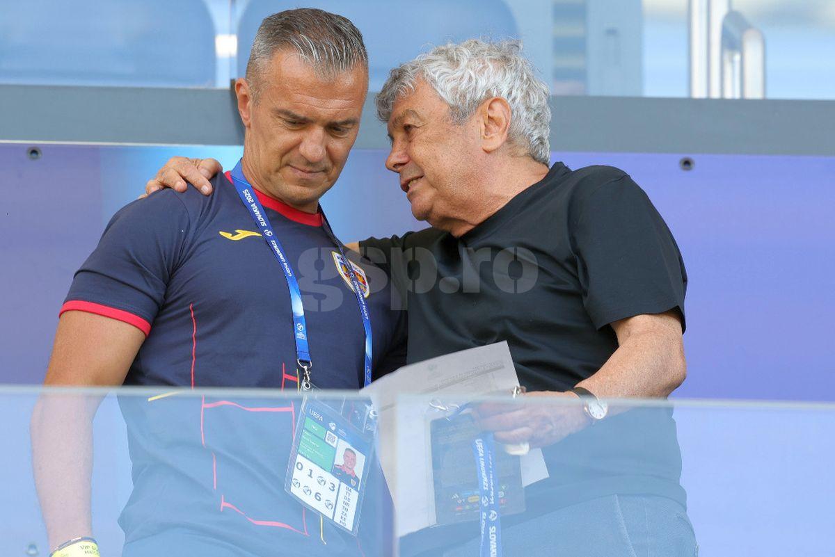 Nu s-a văzut la TV! Scene tari în lojă: Mircea Lucescu, ședință tête à tête cu Daniel Pancu: ce au vorbit cei doi selecționeri