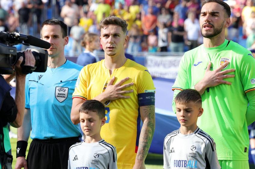 Louis Munteanu a fost căpitanul naționalei în primele două meciuri de la EURO. A ratat un penalty cu Italia și a marcat un gol de autor contra Spaniei / FOTO: Ionuț Iordache (GSP)