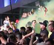 Fumigene aprinse de ultrașii de la Uniți sub tricolor la meciul Spania - România, de la Euro U21. Foto: Ionuț Iordache (GSP.RO)