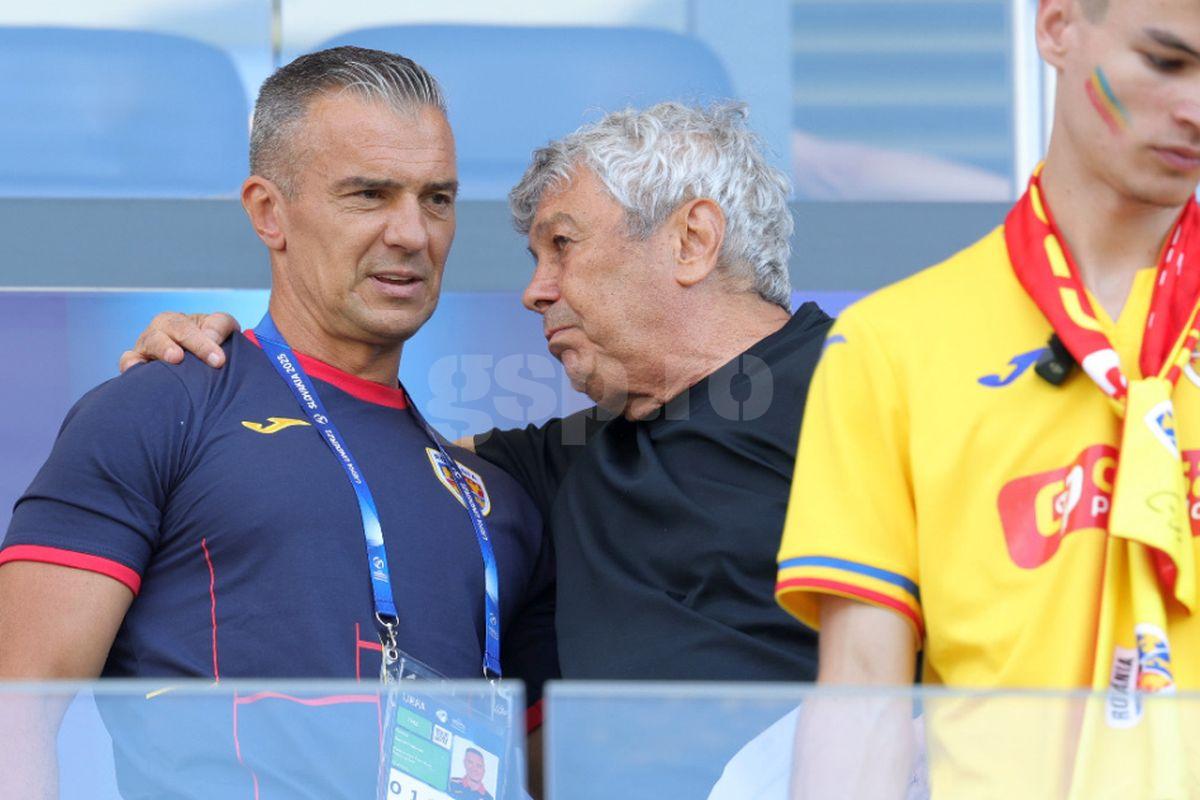 Nu s-a văzut la TV! Scene tari în lojă: Mircea Lucescu, ședință tête à tête cu Daniel Pancu: ce au vorbit cei doi selecționeri