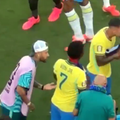 Neymar nu a fost băgat în seamă de colegi la meciul Brazilia - Maroc // foto: captură X @Football Tweet
