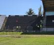 Lucrări la stadionul din Petroșani / FOTO: Facebook @Tiberiu Iacob-Ridzi