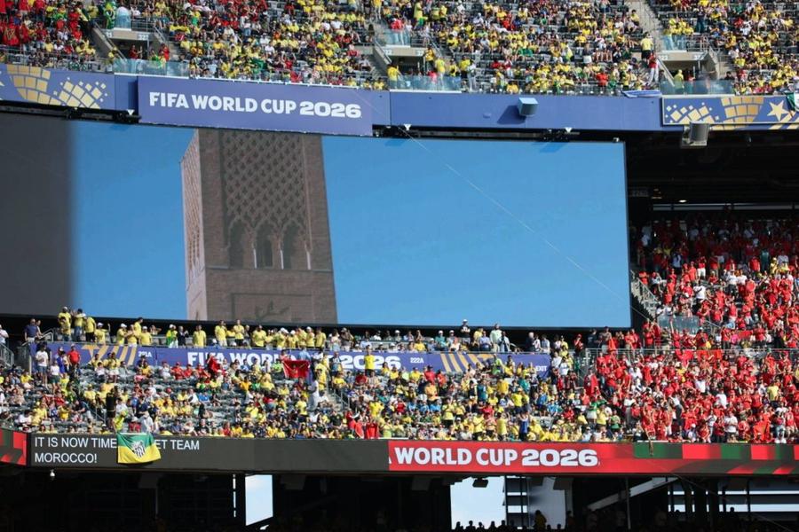 MetLife Stadium din New Jersey/New York, unde va avea loc și finala CM 2026, a fost plin ochi la Brazilia - Maroc 1-1 / Foto: GettyImages Peste 500.000 de fani la Mondial: ar umple nouă Arene Naționale! » Gradul de ocupare anunțat de FIFA