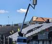 Lucrări la stadionul din Petroșani / FOTO: Facebook @Tiberiu Iacob-Ridzi