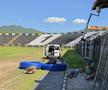 Lucrări la stadionul din Petroșani / FOTO: Facebook @Tiberiu Iacob-Ridzi