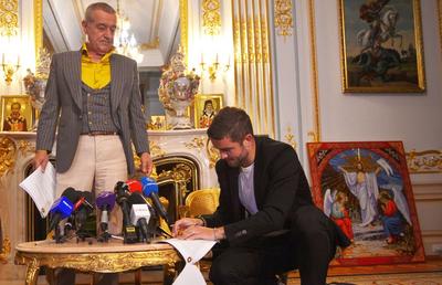 FCSB. VIDEO Gigi Becali, conferință spectaculoasă la Palat: Sergiu Buș a fost prezentat oficial: „E o soluție pentru echipa națională. Nu văd pe altul mai bun ca el” + ce clauză de reziliere are atacantul