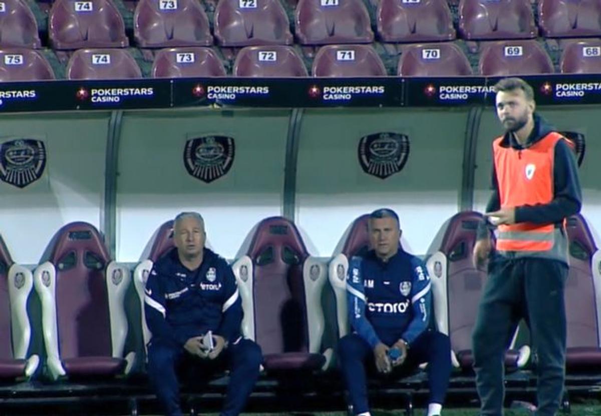 Dan Petrescu, imagini dezolante după eliminarea lui CFR Cluj