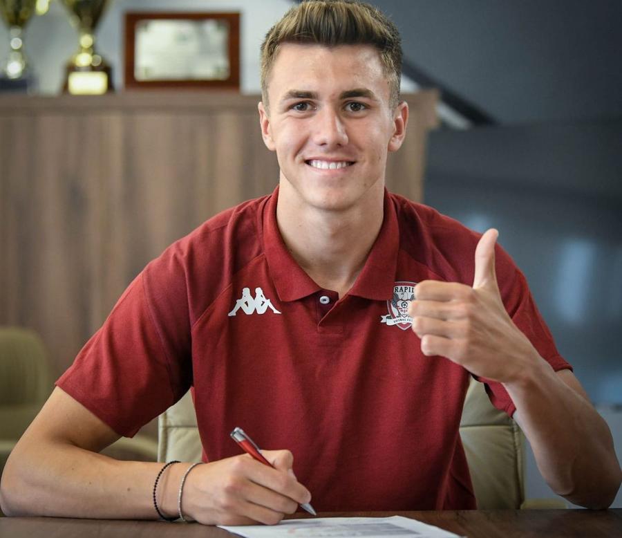 Alexandru Stan/ foto: Facebook @FC Rapid 1923 Rapid a făcut anunțul » Primul jucător care a semnat în „era Bergodi”