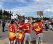 Spectacol pe străzile Berlinului înainte de Spania - Anglia