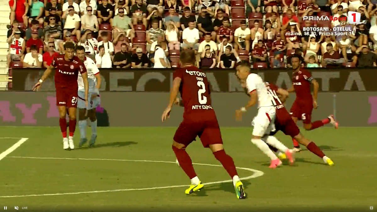 Golul lui Cîrjan în CFR Cluj - Dinamo