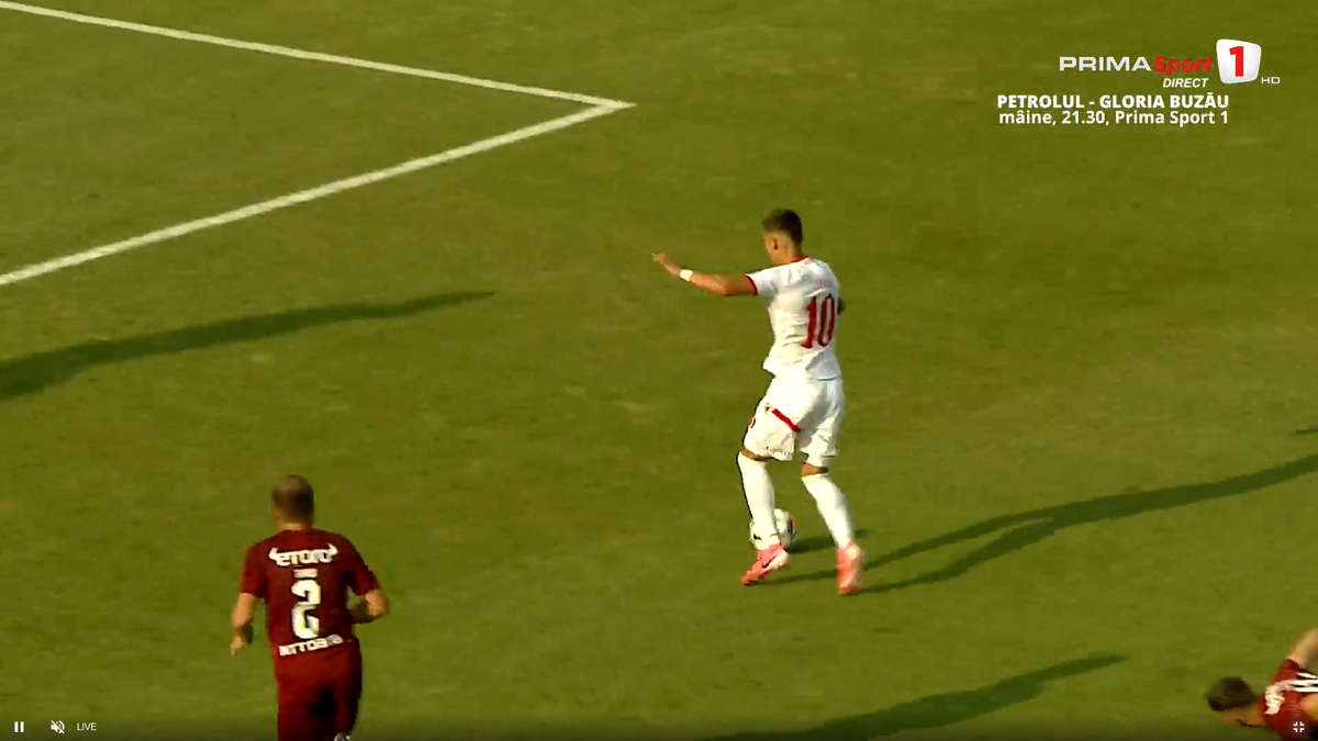 Golul lui Cîrjan în CFR Cluj - Dinamo