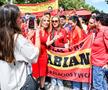 Spectacol pe străzile Berlinului înainte de Spania - Anglia