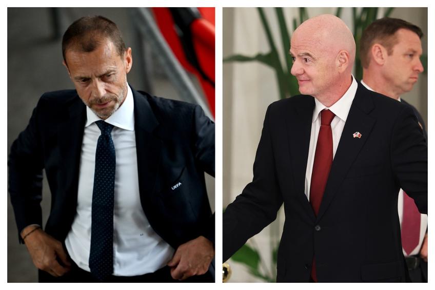 Aleksander Ceferin (în stânga) și Gianni Infantino (dreapta) // foto: Guliver/gettyimages