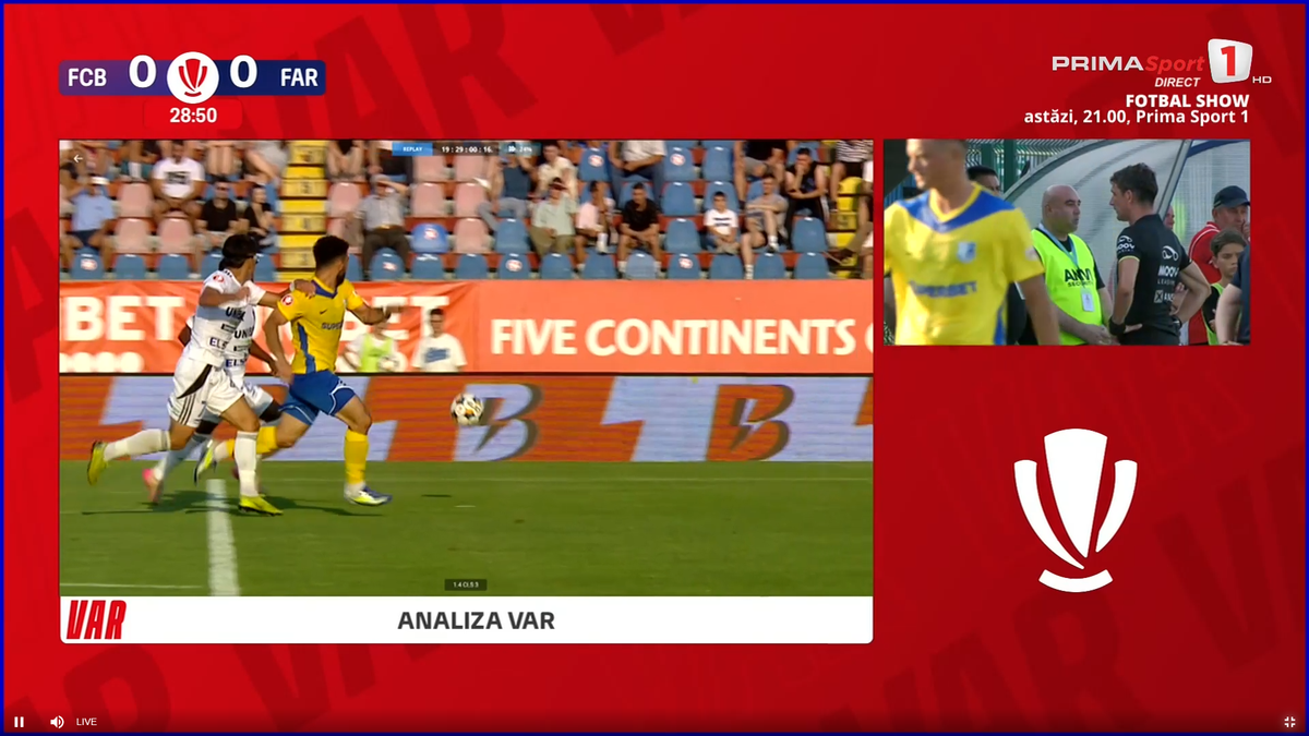 Gică Hagi a intrat în direct să acuze arbitrajul din Botoșani - Farul » Prezent în studio, Marius Avram a dat verdictul