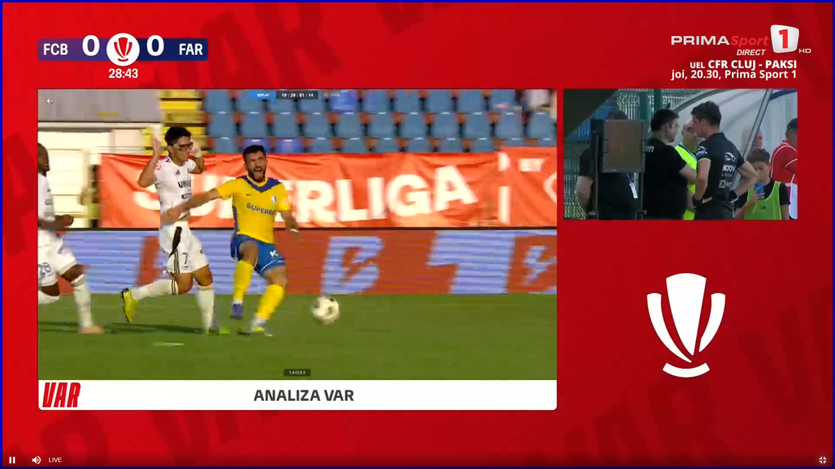 Gică Hagi a intrat în direct să acuze arbitrajul din Botoșani - Farul » Prezent în studio, Marius Avram a dat verdictul