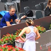 Gabriela Ruse, aici cu antrenorul Andrei Cociașu - Kaitlin Quevedo turul 1 la Iași Foto: Roxana Fleșeru