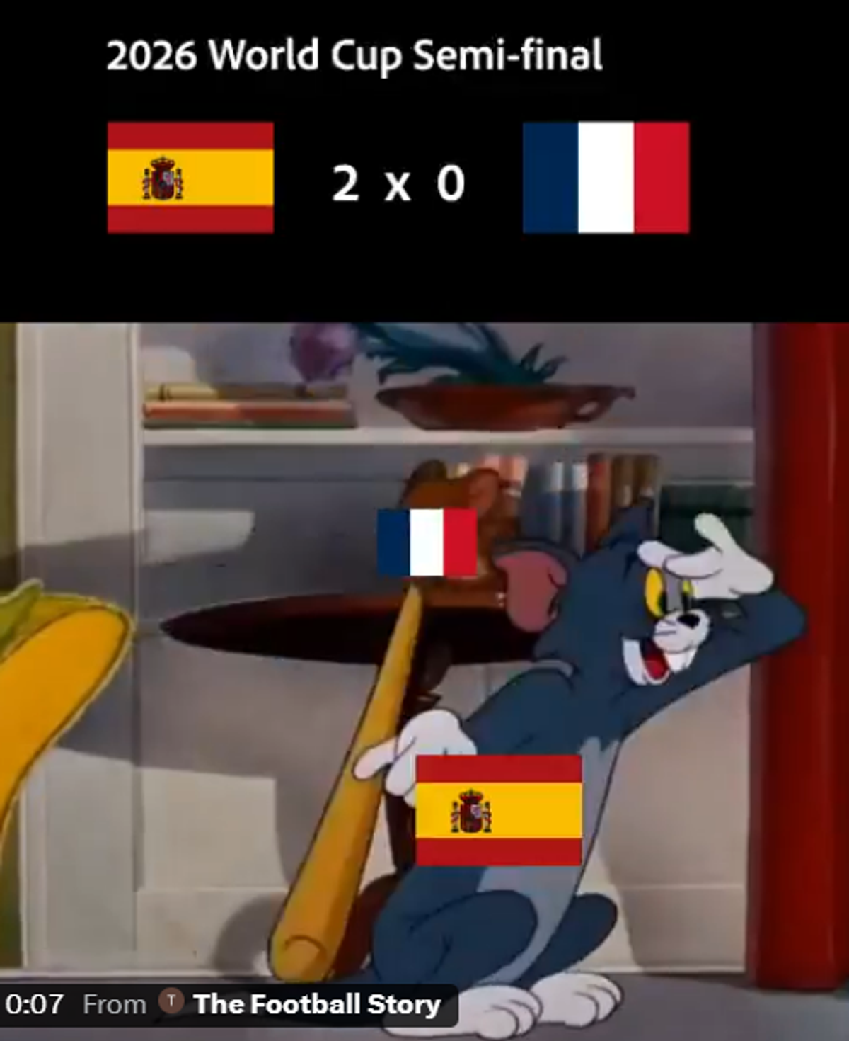 Meme-uri după Franța - Spania, în semifinalele Mondialului // foto: X