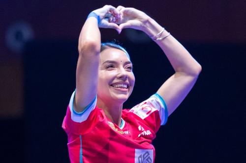 Bernadette Szocs, decisivă în victoria echipei pentru care evoluează în India/Foto: X (Ultimate Table Tennis)