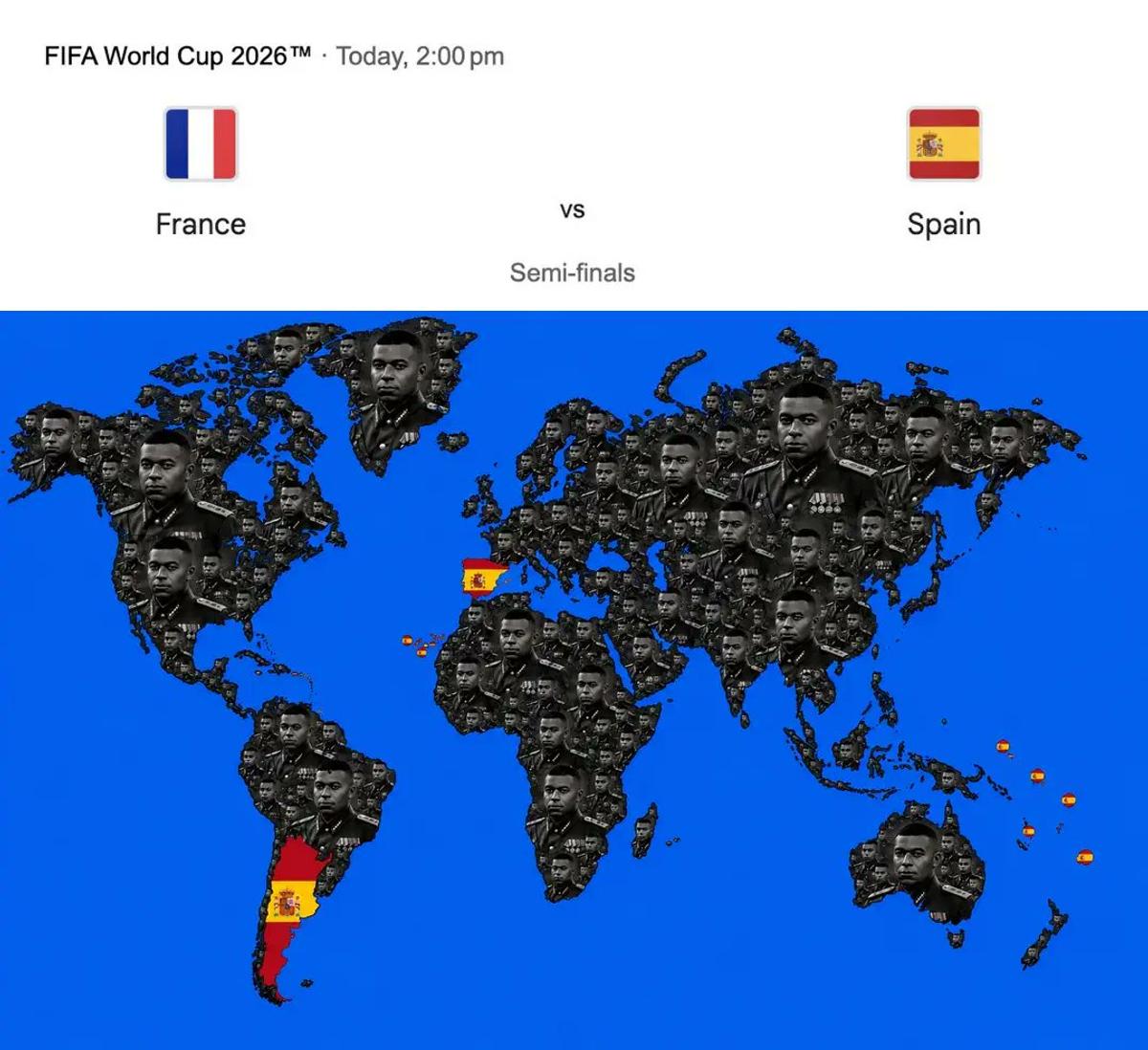 Meme-uri după Franța - Spania, în semifinalele Mondialului // foto: X