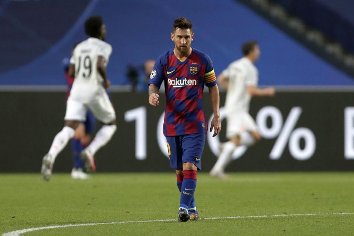 Imaginile neputinței! Leo Messi, DĂRÂMAT după umilința istorică din Champions League
