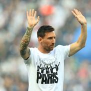 Lionel Messi, la prezentarea făcută de PSG, foto: Guliver/gettyimages