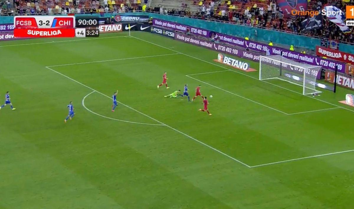 FCSB - Chindia, Darius Olaru ratare incredibilă