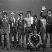Anglia-Romania (1985). De la stânga la dreapta: Gino Iorgulescu, Rică Răducanu, Ștefan Iovan, Costică Ștefănescu, Rodion Cămătaru, Mircea Lucescu, Silviu Lung, Mircea Rădulescu