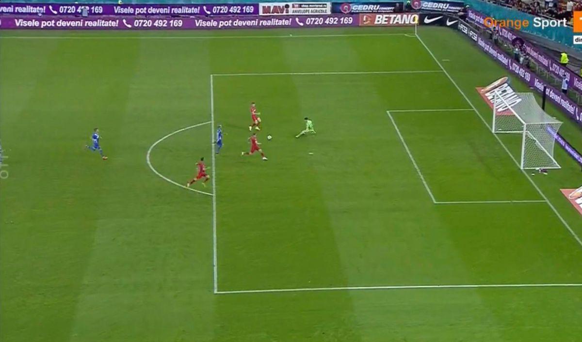 FCSB - Chindia, Darius Olaru ratare incredibilă