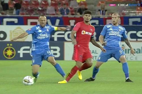 Cristi Neguț, eliminat în mnutul 7 al meciului FCSB - Chindia
Foto: captură digisport