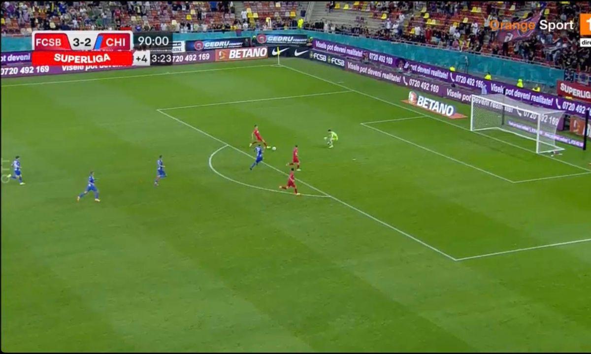 FCSB - Chindia, Darius Olaru ratare incredibilă