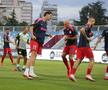 Miculescu, Chiricheș, Bîrligea - Drita - FCSB, imagini de pe gazon, înainte de meci/ foto: Ionuț Iordache (GSP)