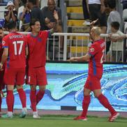 FCSB, fără sponsorul principal pe tricouri, în Kosovo // foto: Ionuț Iordache (GSP)