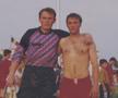 Daniel Laurențiu Heroiu și atacantul Sergiu Coman, după promovarea istorică a celor de la ARO Câmpulung Muscel