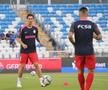 Miculescu - Drita - FCSB, imagini de pe gazon, înainte de meci/ foto: Ionuț Iordache (GSP)