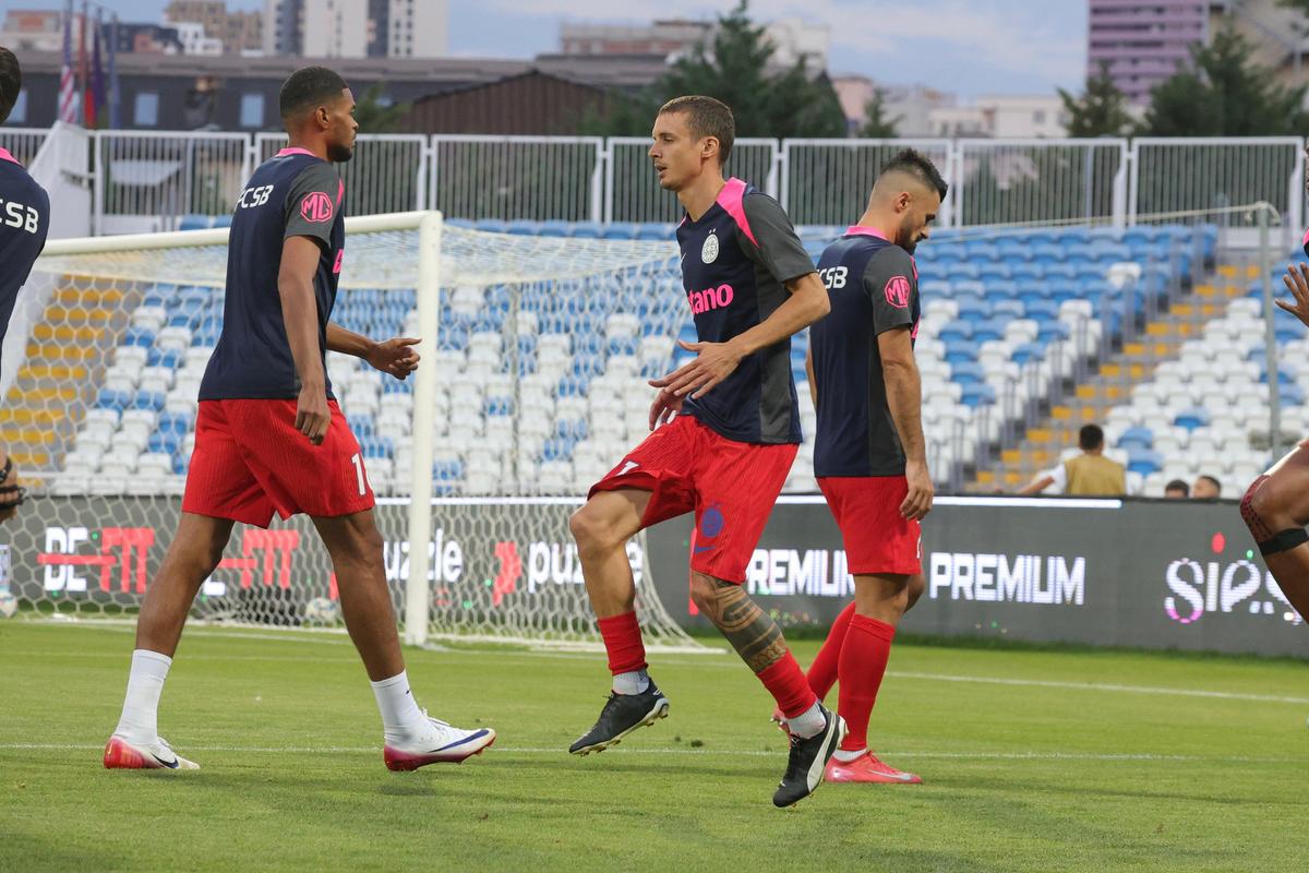 Drita - FCSB, imagini de pe gazon, înainte de meci