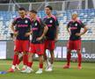 Șut, Pantea, Miculescu și Chiricheș - Drita - FCSB, imagini de pe gazon, înainte de meci/ foto: Ionuț Iordache (GSP)