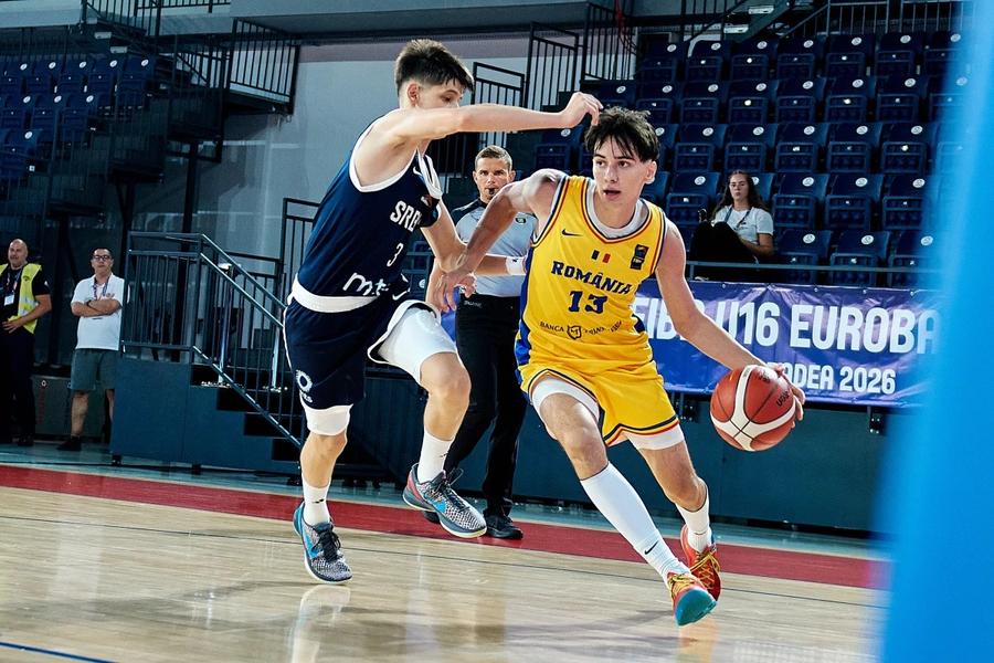Sebastian Lăpuște, vedeta României U16/Foto: fiba.basketball David Lăpuște, interviu pentru GSP după evoluțiile spectaculoase ale fratelui său la Campionatul European U16: „Am încredere maximă în el”