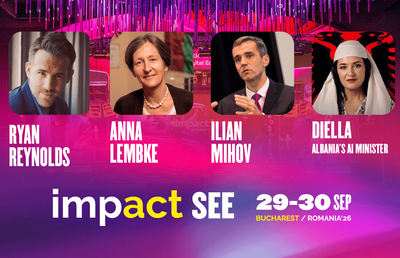 Ryan Reynolds, lideri globali și Diella, primul sistem AI din lume numit ministru, vin la București pentru IMPACT SEE