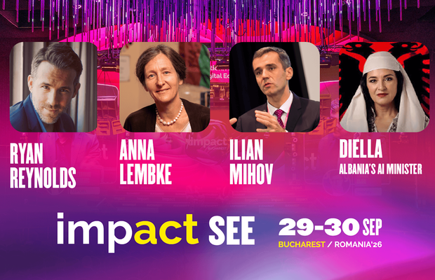 Ryan Reynolds, lideri globali și Diella, primul sistem AI din lume numit ministru, vin la București pentru IMPACT SEE