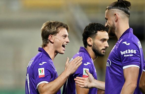 Debut perfect pentru Drăgușin! Pasă de gol și calificare la pas pentru Fiorentina în Cupa Italiei