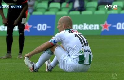 Drama lui Robben! Accidentat la Groningen, și-a dat jos tricoul și a plecat la vestiar
