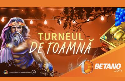 START la cel mai mare turneu din Cazinoul Betano! Turneul de Toamnă vine cu premii totale de 150.000 de lei și 15.000 de Rotiri Gratuite!